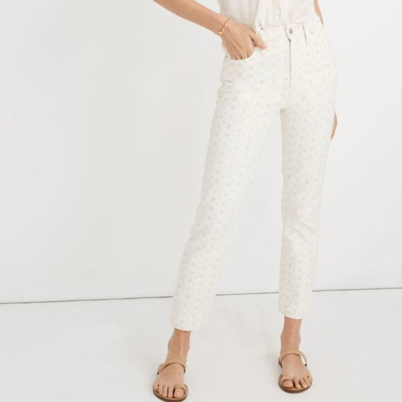 NWT MADEWELL The Perfect Vintage Jean: Embroidered Eyelet Edition - Picture 1 of 10